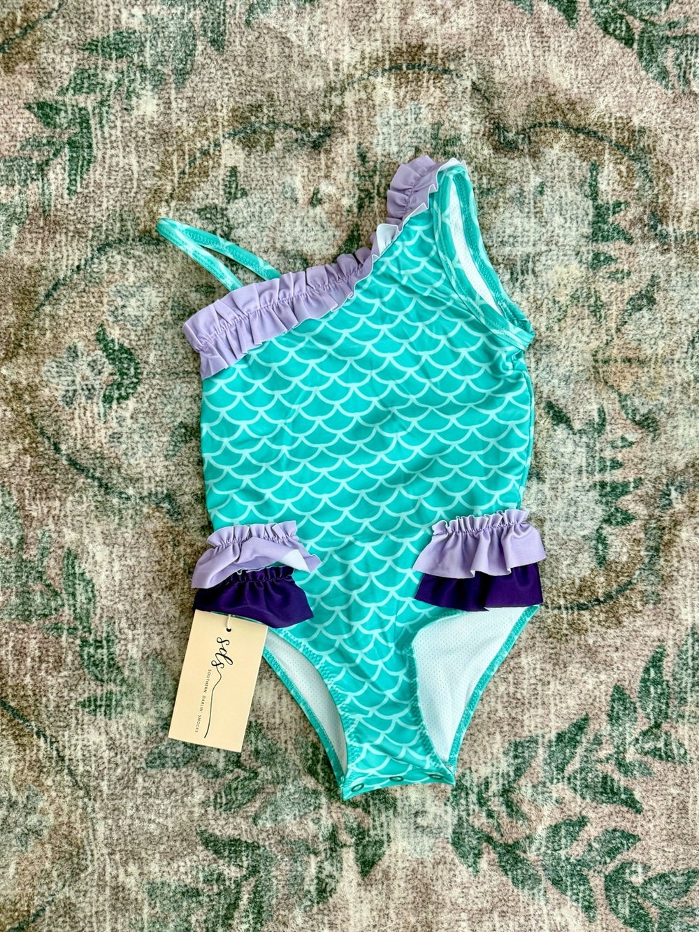 Southern Darlin Smocks Mermaid One-piece Swim